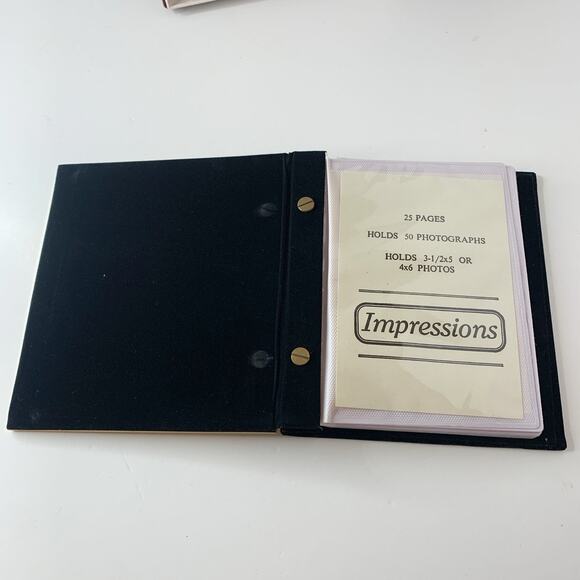 Vintage Impressions Brass 4"x6" Photo Album Bag Box Memories 50 Photos - Picture 5 of 7